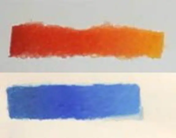 ejercicios con lapices de colores, toma dos colores y degradalos 