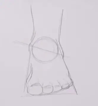 mejorando las lineas del boceto inicial, dibujando pies