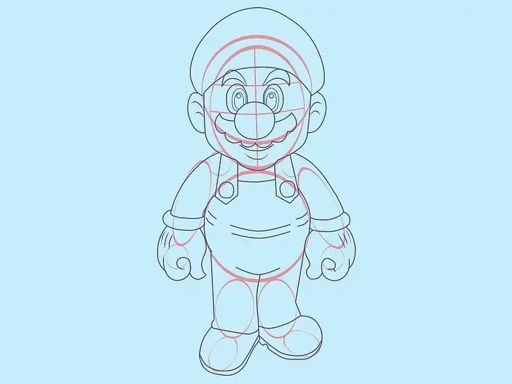 Decimo paso para dibujar a Mario Bross