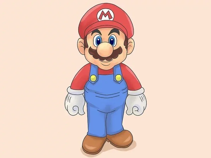 Dibujo de Mario Bross terminado