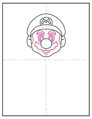 Cuarto paso para dibujar a Mario Bross