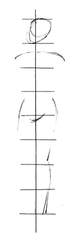 estructura cuerpo humano dibujo cabeza y torso base