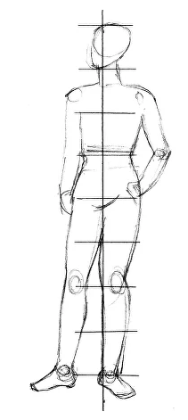 contorno cuerpo humano dibujo paso a paso