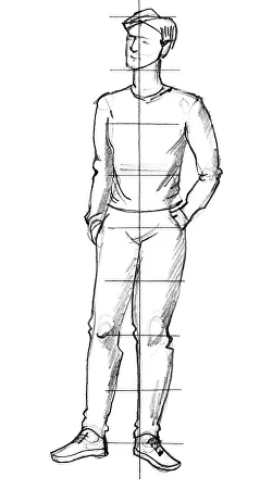 dibujo persona hombre terminado facil