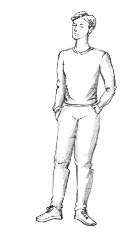 dibujo persona limpio terminado paso a paso