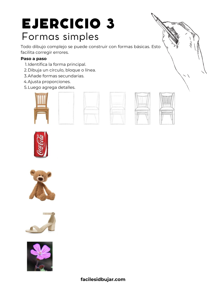 Construcción de un dibujo a partir de formas geométricas sencillas