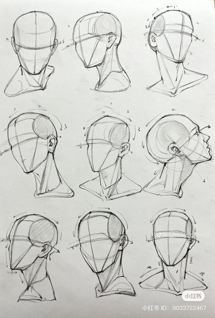 por qué mis dibujos se ven mal ejemplo de estructura de cabeza y proporciones
