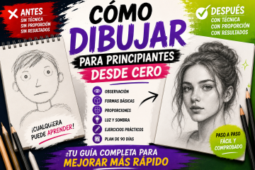 Guía completa sobre cómo dibujar para principiantes con ejercicios, técnicas y consejos para aprender desde cero.